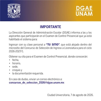 La UNAM ya tiene todo listo para la aplicación del examen de control.
Crédito: X / @UNAM_MX