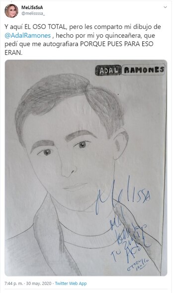 La entonces adolescente viajó de