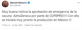 El anuncio de Marcelo Ebrard