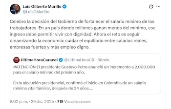 El exministro Luis Gilberto Murillo