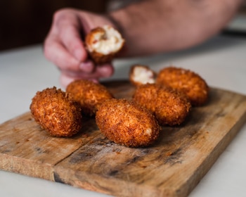 Las croquetas del restaurante Santerra,
