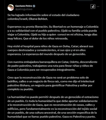 Declaraciones de Gustavo Petro sobre