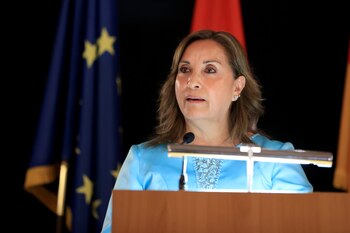 Dina Boluarte en una actividad