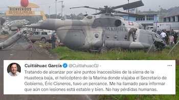 Esta mañana, el helicóptero donde