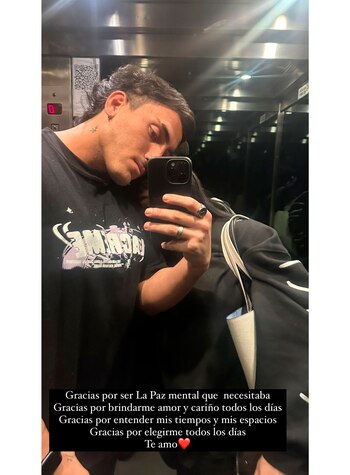 El romántico mensaje de Tomás