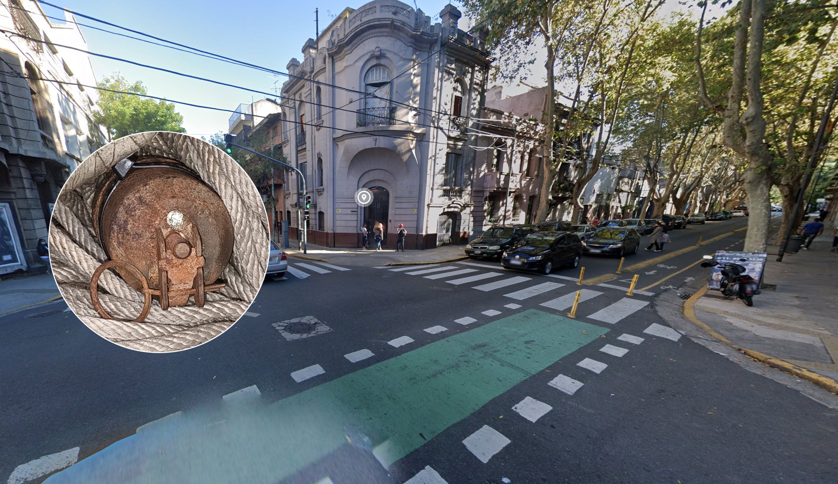La granada fue encontrada en el cruce de la avenida Pavón y San José en Constitución