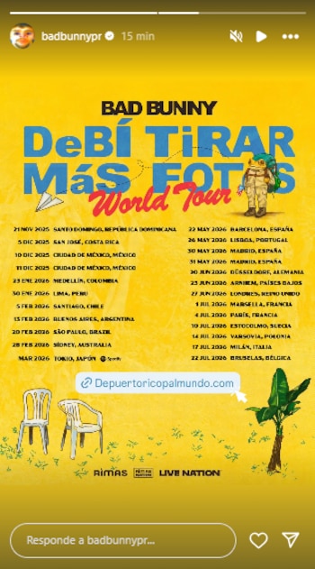 Bad Bunny comenzará su gira