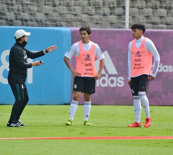 Entrenamiento del equipo mexicano previo