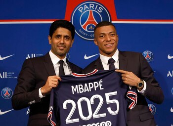 Kylian Mbappe y el presidente