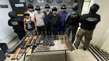Capturan a seis presuntos miembros del Cártel de Chiapas y Guatemala con armamento de uso del Ejército Mexicano