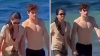 Se conocieron nuevas imágenes de Franco Colapinto y Maia Reficco en las playas de Miami: enamorados, al sol y disfrutando del verano (Instagram)
