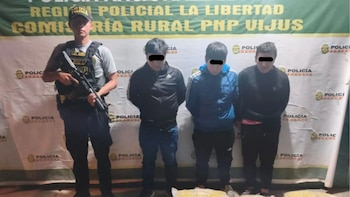 PNP: Capturan a tres sujetos con 500 cartuchos de explosivos en Pataz