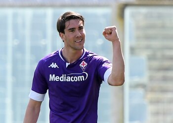 Dusan Vlahovic, goleador de Fiorentina,