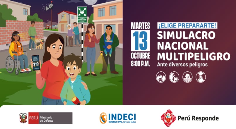 Indeci recomienda elaborar un Plan Familiar de Emergencia con la estrategia I-U-E-A-O: identificar peligros, ubicar zonas seguras, elaborar recursos preventivos, asignar responsabilidades y organizar a la comunidad - Créditos: Indeci.