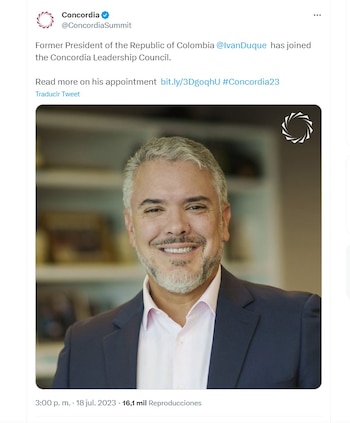 Iván Duque es nombrado como
