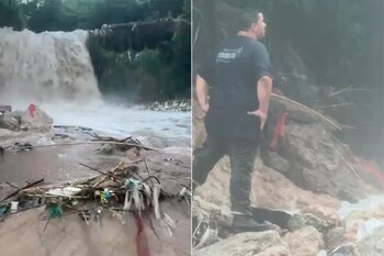 Bomberos, policía y voluntarios recorren