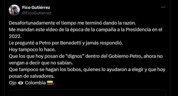 Fico Gutiérrez se refirió al