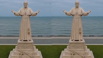 El Perú alista una estatua de 14 metros de alto del papa León XIV por su visita en noviembre