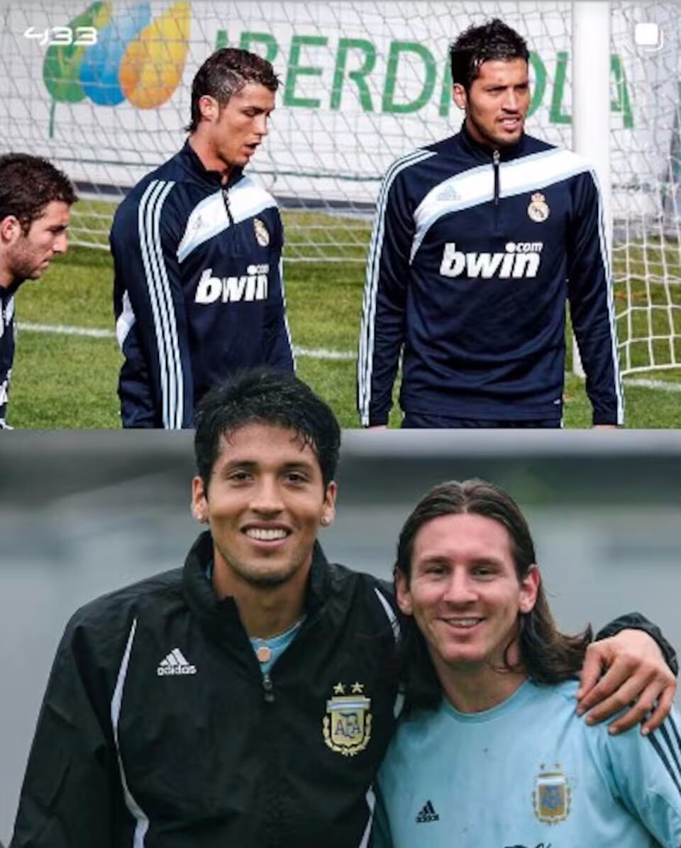 El ez zaguero, con Cristiano Ronaldo y Messi