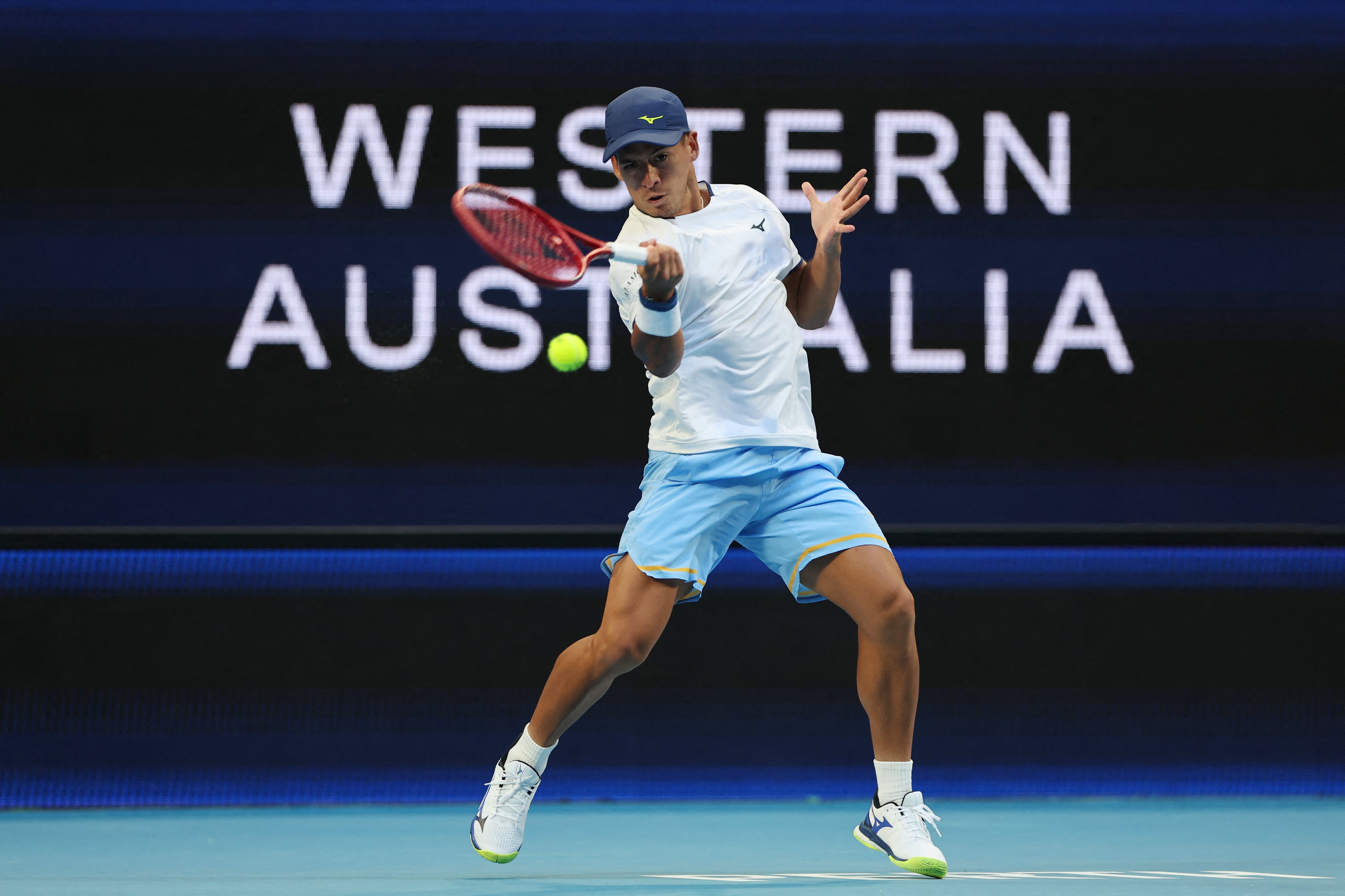 Báez cerró una gran actuación en la United Cup: tres partidos, tres victorias (Fuente: Antony DICKSON / AFP)