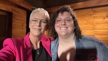 Jamie Lee Curtis posó junto