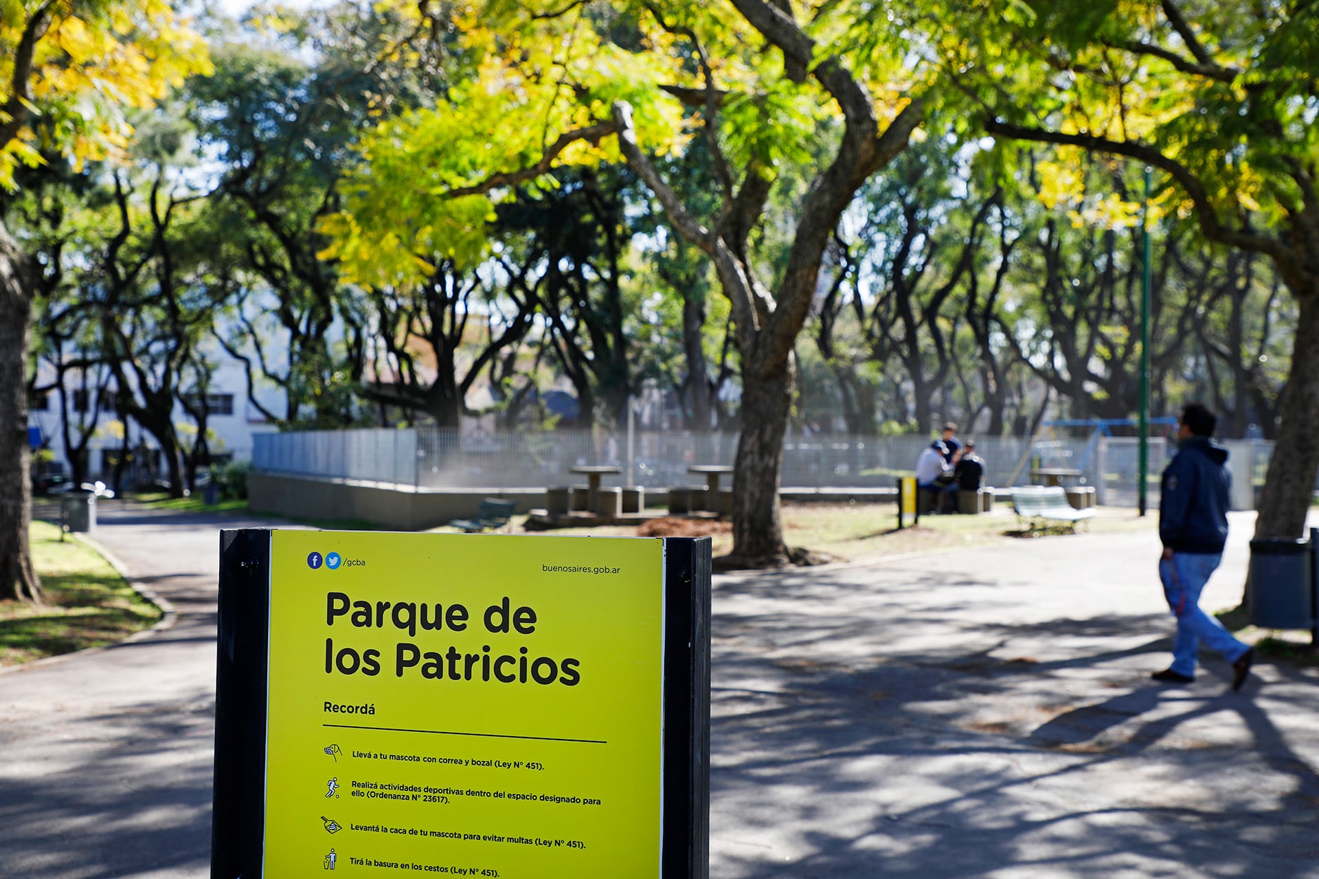 El Parque de los Patricios, uno de los puntos donde el GCBA pondrá un café (Espacios Verdes BA)