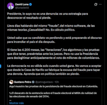 David Luna afirmó que no