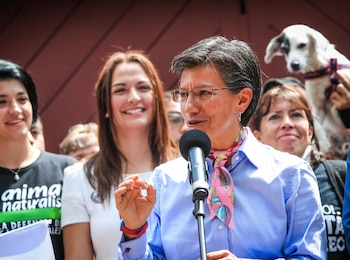 La alcaldesa de Bogotá, Claudia