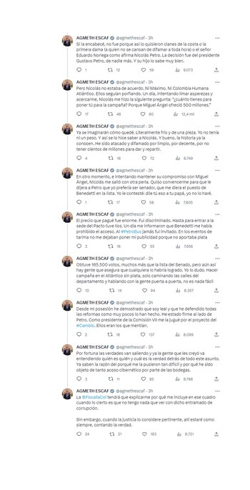 Hilo de Agmeth Escaf sobre