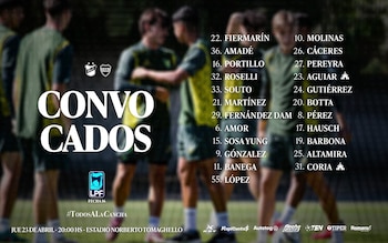 La lista del Halcón de Varela para medirse con Boca