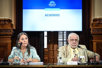 Reunión de la Comisión de Acuerdos del Senado de la Nación, en el salón Illia del Congreso Nacional, el 26 de Febrero de 2026, en Buenos Aires; Argentina (Fotos: Santiago Pezzini / Comunicación Senado)