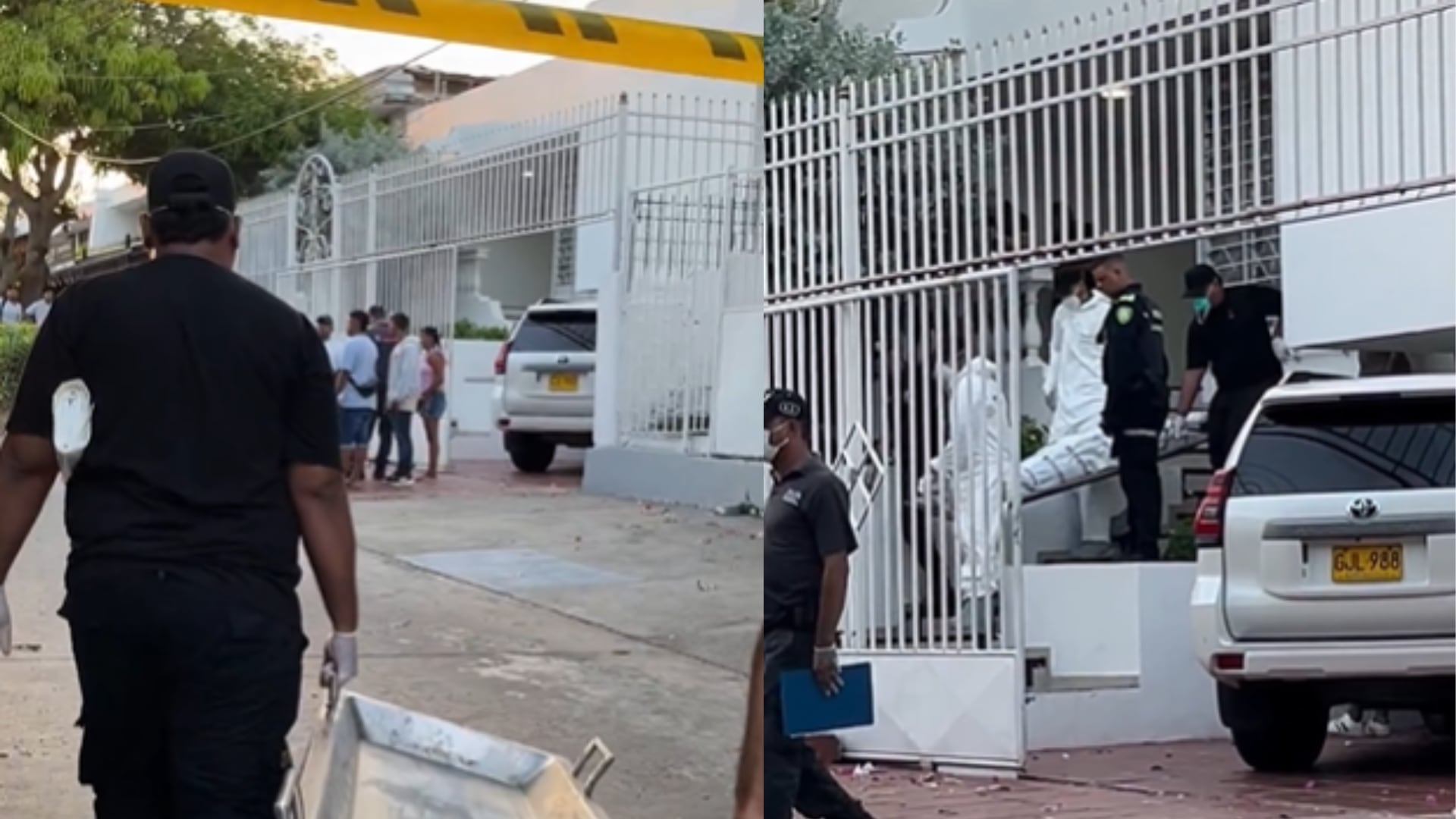 Este fue el escenario del sicariato en el barrio Ciudad Jardín de Barranquilla - crédito captura de pantalla Impacto News/Facebook