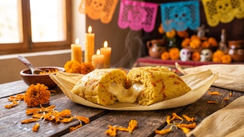 Tamal de cempasúchil con queso manchego: una receta especial para Día de Muertos
