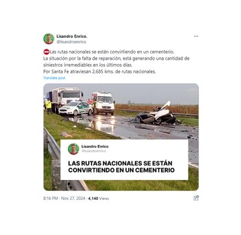 Lisandro Enrico, ministro de Obras