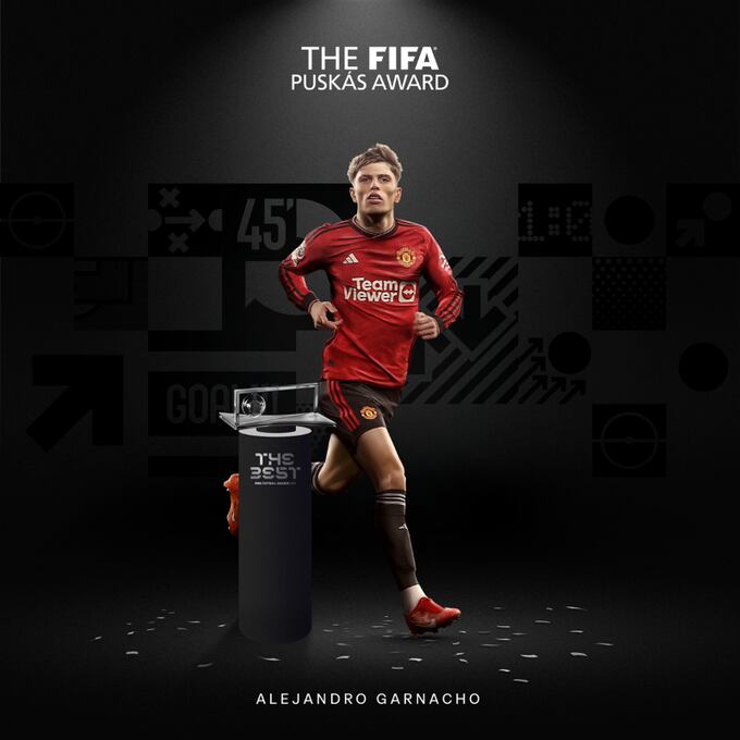 Alejandro Garnacho ganó el premio Puskas al mejor gol del año (FIFA)