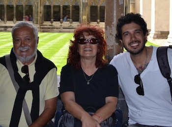 Quique Dapiaggi con su mujer