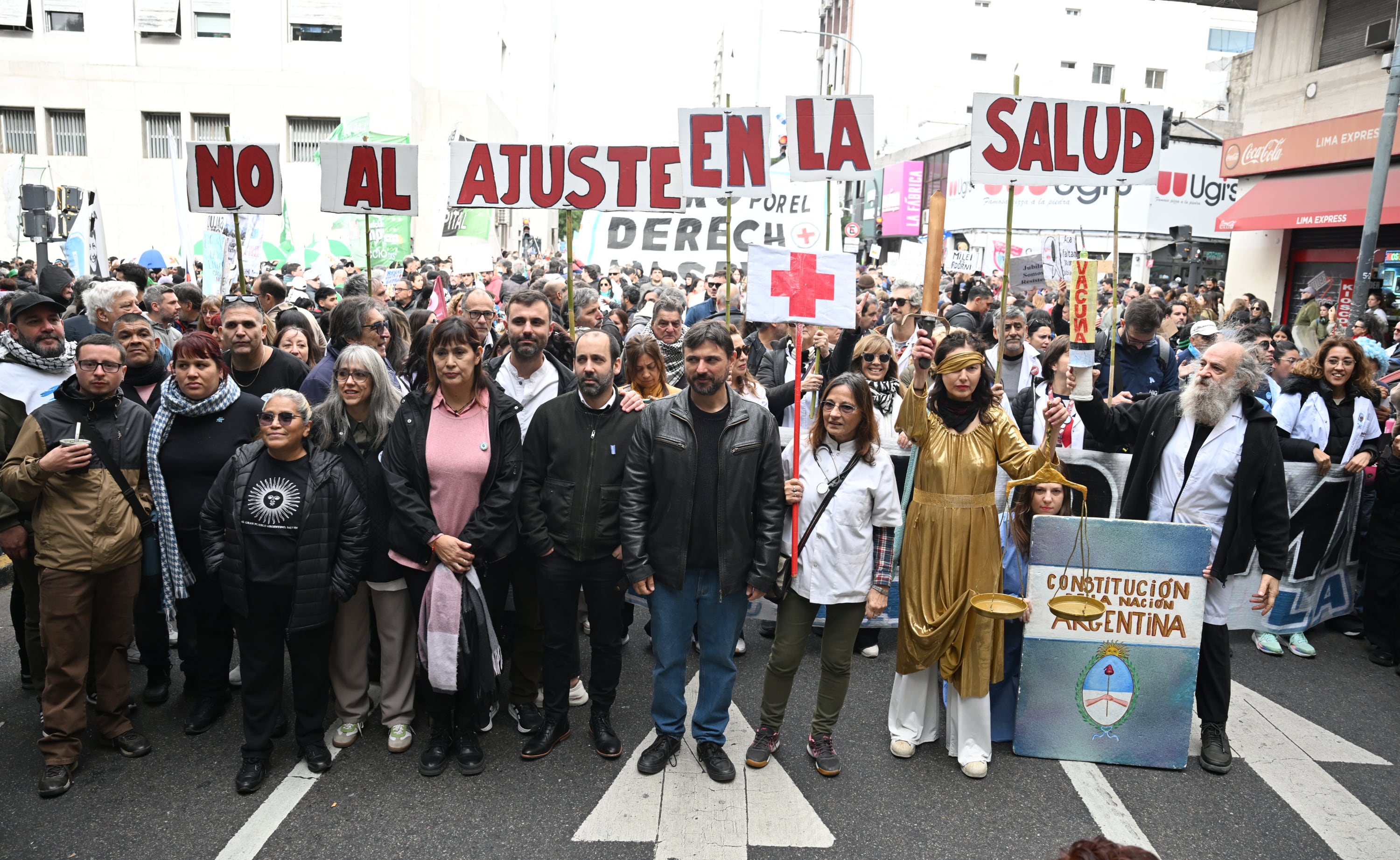 Juan Grabois estuvo presente en la movilización (Maximiliano Luna)