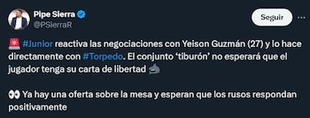 Junior haría un nuevo intento