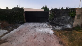 El frente de la casa