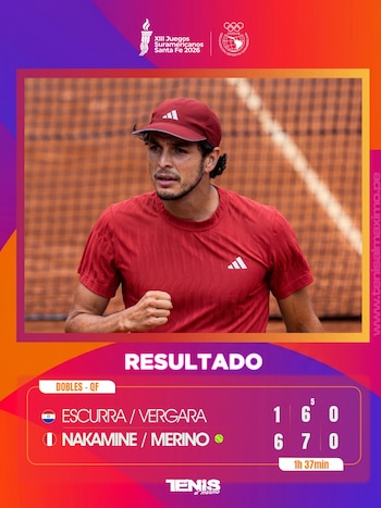 Alexander Merino y Luis José Nakamine avanzaron a las semifinales en dobles masculino de los Juegos Suramericanos Santa Fe 2026.
