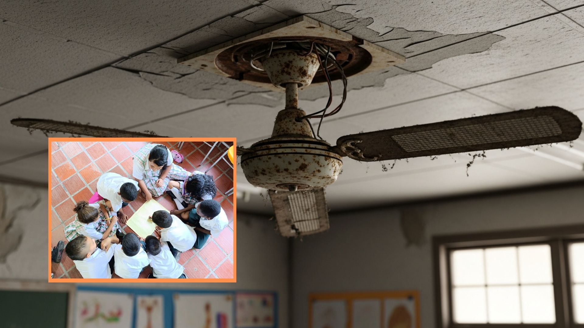 El incidente ocurrió en un salón de la sede ubicada en el corregimiento Las Mercedes mientras los alumnos recibían clases - crédito Visuales IA/Alcaldía Yondó