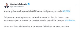 Santiago Taboada critica el accidente