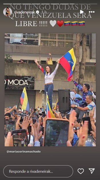Korina Rivadeira apoya protesta de