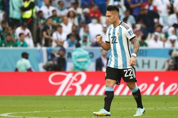 Lautaro Martínez durante el partido