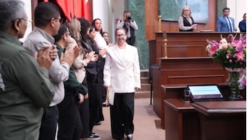 La diputada Elizabeth Montoya regresó al Congreso de Sinaloa tras sufrir ataque armado