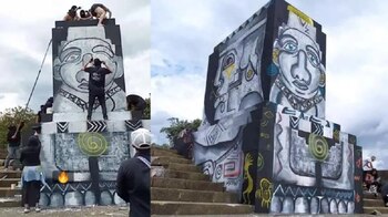 Colectivo de artistas pintó el