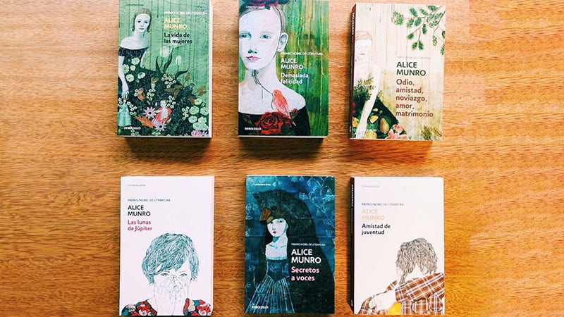 Los libros que le valieron el Premio Nobel a Alice Munro.