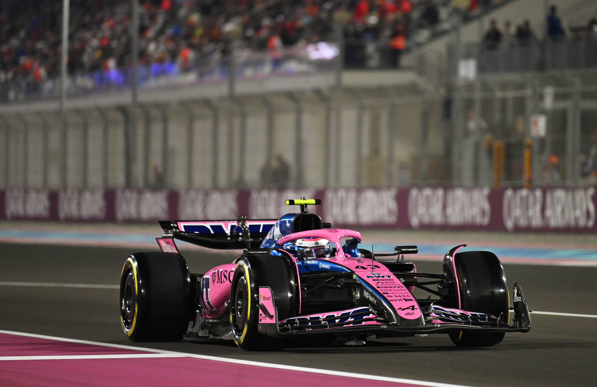 Franco Colapinto resultó 14º en Qatar y terminó adelante de su compañero de equipo en Alpine, Pierre Gasly (Photo by Sam Bagnall/Sutton Images)