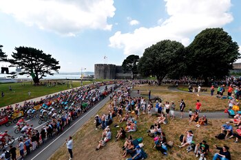 Vista del pelotón en la