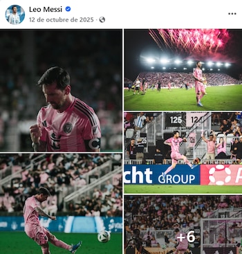 Lionel Messi muestra sus logros deportivos en Facebook.